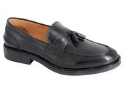 Black Leather Tassel Loafer