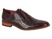 Goor: Oxblood Toe Cap Shoes image