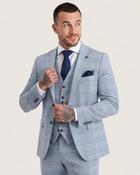 Mark: Sky Blue Check 3-Pc Suit