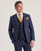 McDonagh: Navy Wool Check 3-Pc Suit