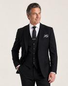 Parker: Plain Black 3-Pc Suit