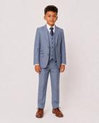 Wells Boys: Pastel Blue Tweed 3-Pc Suit image