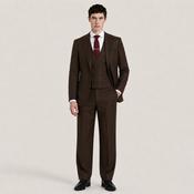 Binn Chorr: Plain Brown 3-Pc Suit