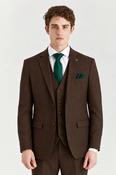 Belmont: Plain Brown 3-Pc Suit