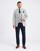 Joseph: Contrasting Stone/Navy 3-Pc Suit image