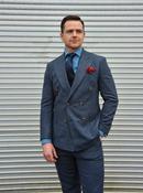 Lewis: Blue Double-Breasted 2-Pc Suit