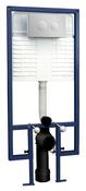 Round Dual Flush Push Button Cistern with wall hanging frame
