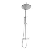 Core Chrome Round Rigid Riser Shower