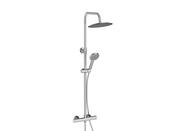 Chrome Round Rigid Riser Shower image