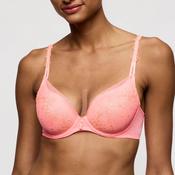 Annaelle Heart-Shape Plunge Bra | Peach