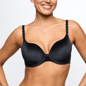 Tom Formed Heart Shaped Bra | Black Velvet