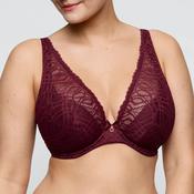 Salerno Half Padded Plunge Bra | Evening Red image