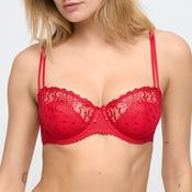 Jane Half-Formed Cup Balconnet Bra | True Red