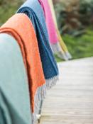 Pure New Wool Blanket - Blue Ink image