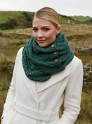 Aran Infinity Snood Green Marl image