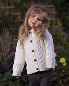 Kids Aran Cardigan Natural - 9-10 yrs