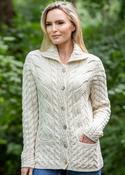 Super Soft Merino Wool Ladies Cardigan - 385 / MEDIUM