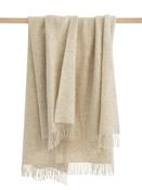 Natural Wool Eco Throw Ecru Herringbone image