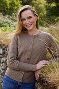 100% Lambswool Cardigan - Camel - M
