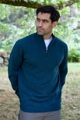 100% Lambswool Heavyweight 1/2 Zip Sweater – Everglade - M image