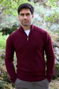 100% Lambswool Heavyweight 1/2 Zip Sweater – Rhododendron - XL image