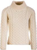 Shaped Crew Neck Sweater Merino Wool Natural - M image
