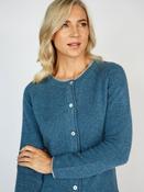 Ladies Wool and Cashmere Classic Cardigan - LAVENDER / LARGE