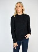 Unisex Merino Wool Aran Sweater - Blackwatch - L image