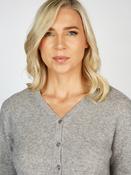Extra Fine Merino Wool &amp; Cashmere Cardigan Silver Grey - XS image