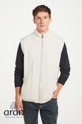 Sleeveless Lined Shetland Wool Cardigan - XL