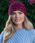 Handmade in Ireland - Super Soft Merino Wool Hat Fuschia image