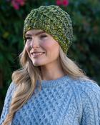 Handmade in Ireland - Super Soft Merino Wool Hat Green image