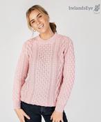 Unisex Heavyweight Aran Sweater Pink - XXL