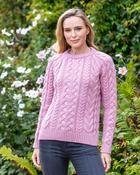 Cropped Aran Sweater Rose Ash - Rosehip / XXL image