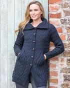 Irish Aran Coatigan Blackwatch - Black Watch / XL image
