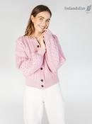 Clover Cropped Cardigan Pale Pink - L image