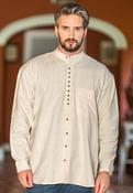 Traditional Grandfather Shirt - Blue and White Check - M image