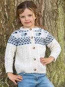 Kids Sheep Cardigan Merino Wool - Natural - 1-2 yrs image