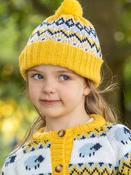 Kids Fairisle Hat - Yellow image