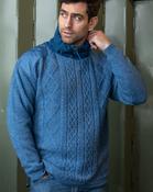 Fully Lined Cowl Neck Sweater Blue - M image