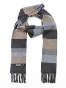 Wool Cashmere Scarf Made in Ireland - Blue/Grey/Beige Mix 8003 image
