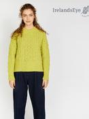 Diamond Crew Neck Sweater Chartreuse - XS