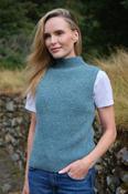 70% Merino Wool &amp; 30% Mohair Sleeveless Vest – Duck Egg - S image
