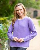Wool and Cashmere Cardigan Lilac - Lilac / XXL