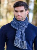 Alpaca Scarf Blue Stripe