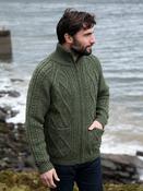Aran Handknit Zipper S156 Sale unisex