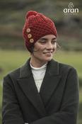 Aran Merino Wool Hat with 3 Buttons - Derby image