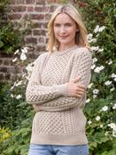 Unisex Merino Wool Aran Sweater - Parsnip - XS / Parsnip image