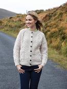 Ladies Handknit Cardigan Parsnip - Parsnip / XL