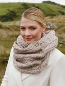 Aran Infinity Scarf Beige image